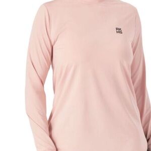 Women's Long Sleeve Crew Neck Tee - Light Pink
